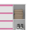 Cómoda Armand 4 Cajones Rosa/Blanco