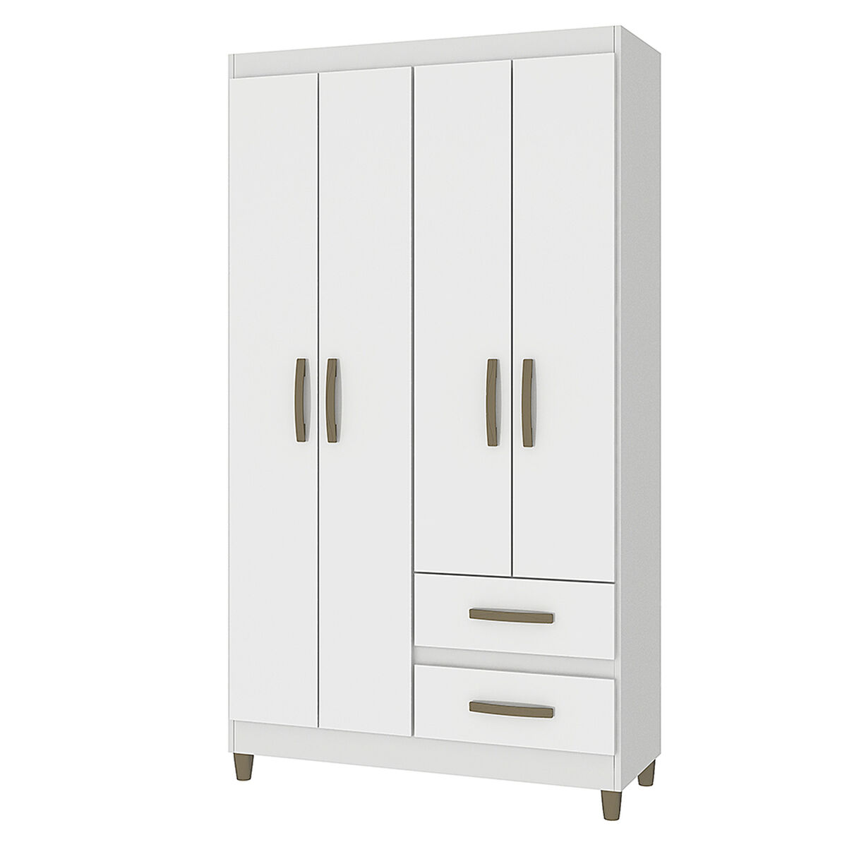 Clóset Vekkahome Lisboa 4 Puertas 2 Cajones Blanco
