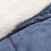 Plumón Flannel Sherpa Casanova 2 Plazas Liso Azul
