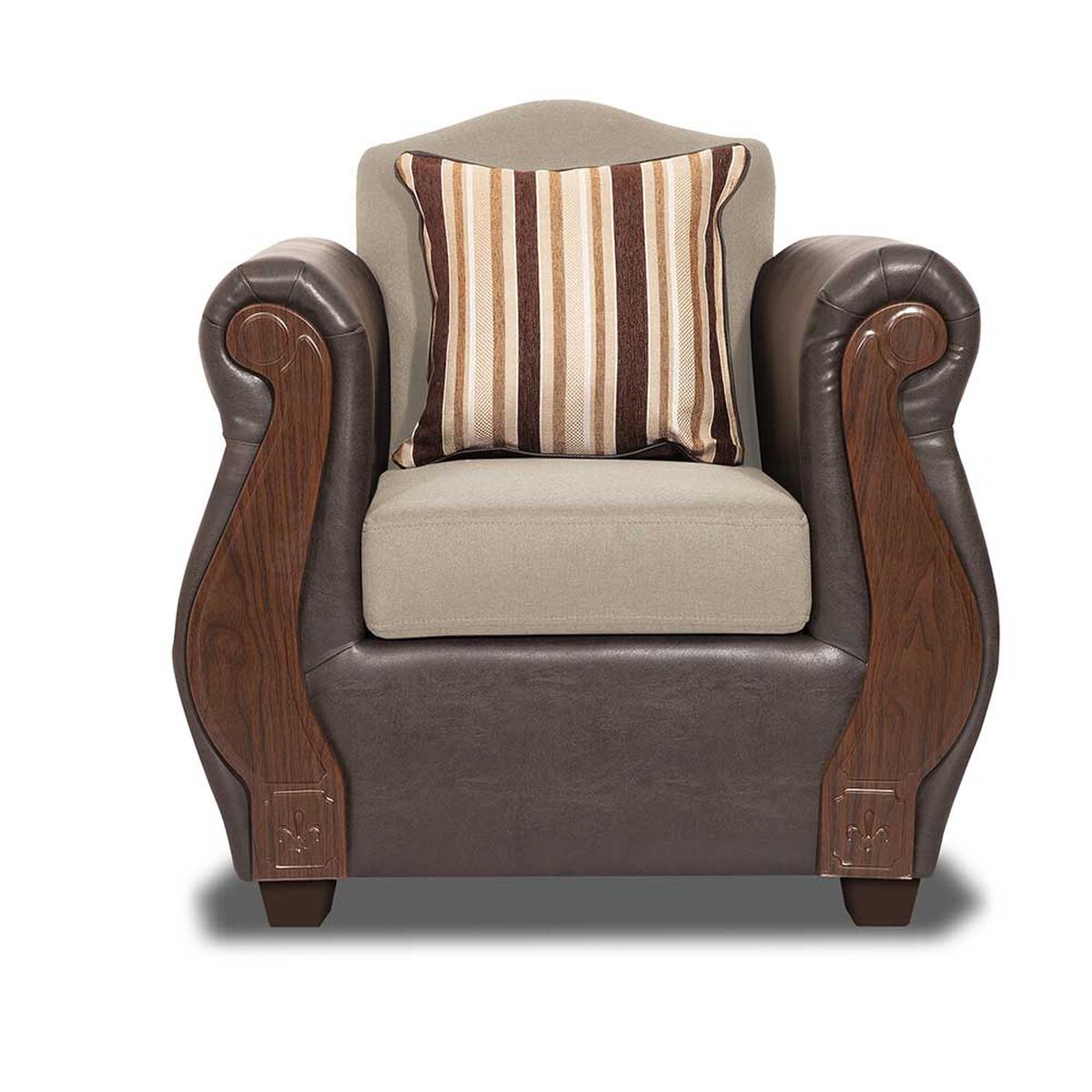 Juego de Living Innovamuebles New Bugambilia Sofá 3 Cuerpos + Dos Butacas 1 Cuerpo Beige