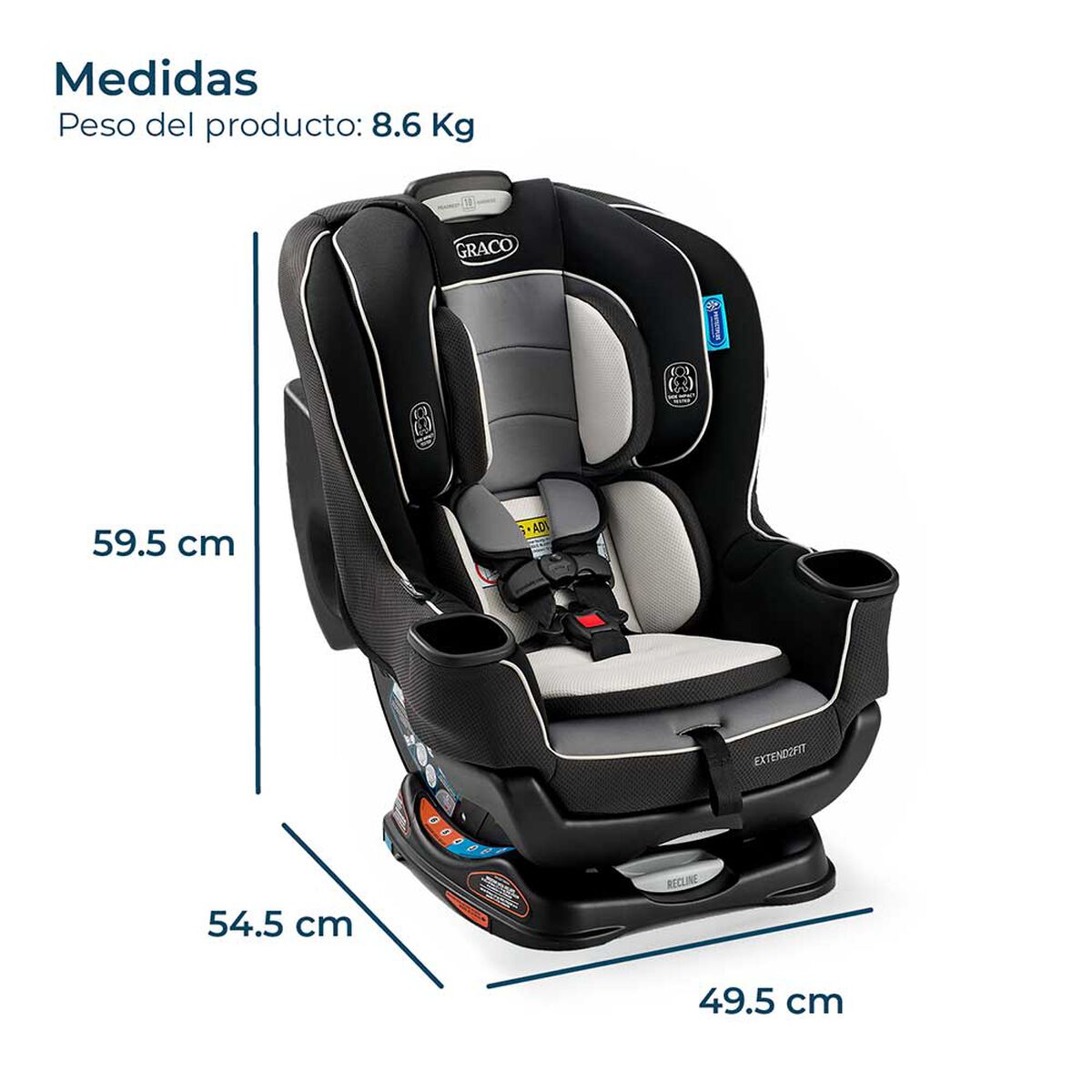 Silla de Auto Convertible Extend2fit Gothan Graco