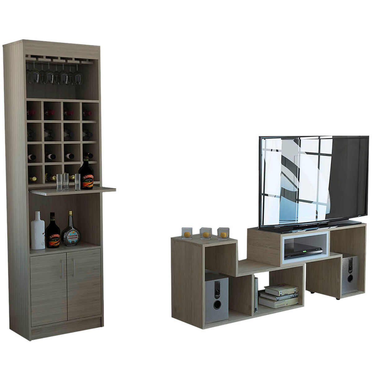 Mueble Bar + Rack Extensible TuHome Beijing