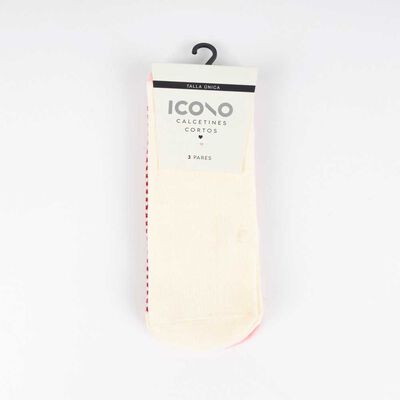 Imagen 2 del producto Pack 3 Calcetines Corto Mujer Icono Surtido