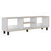 Combo Rack TV65 + Mesa de Centro TuHome Nomik Rovere Blanco