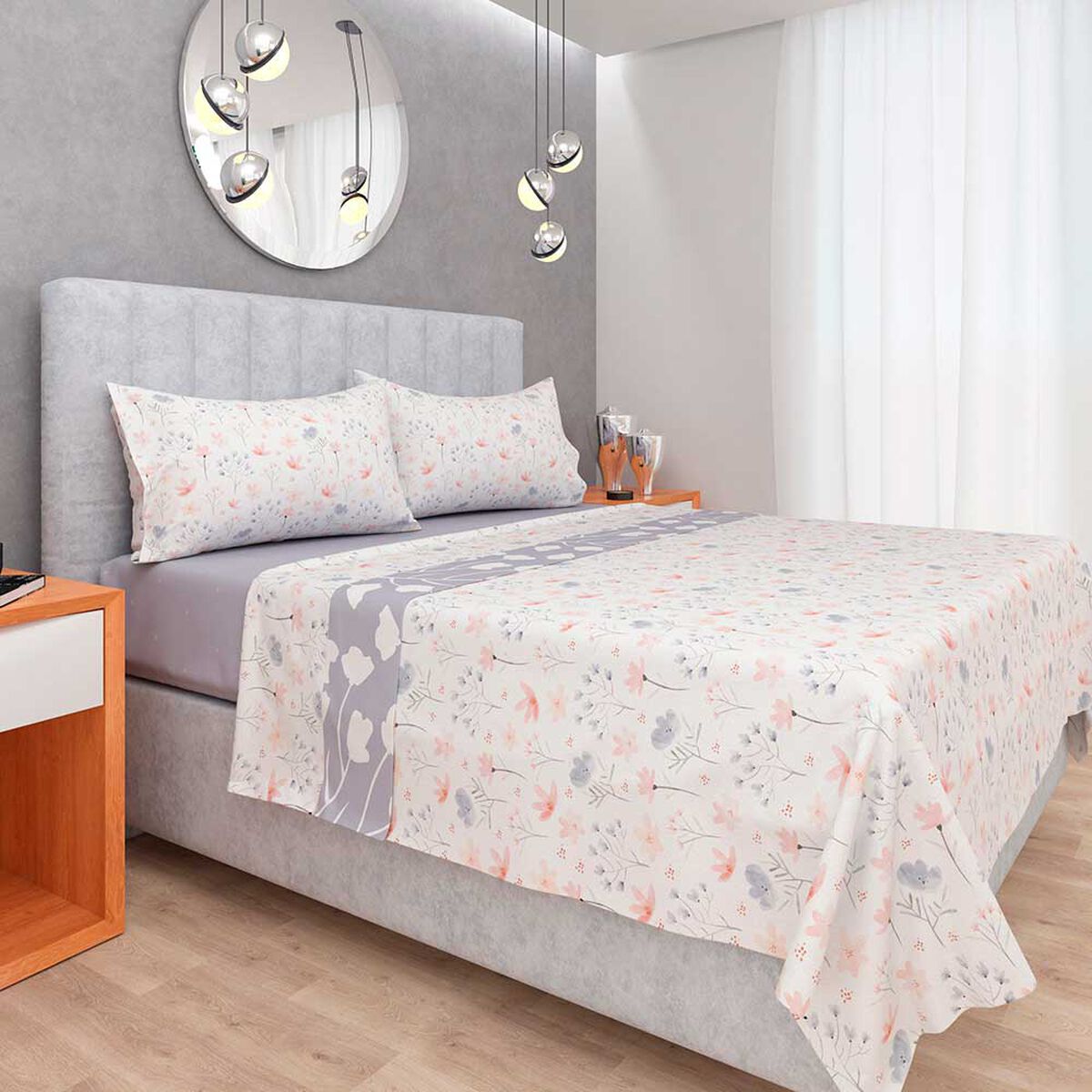 Juego de S&aacute;banas Doral 144 Hilos King Premium Tile