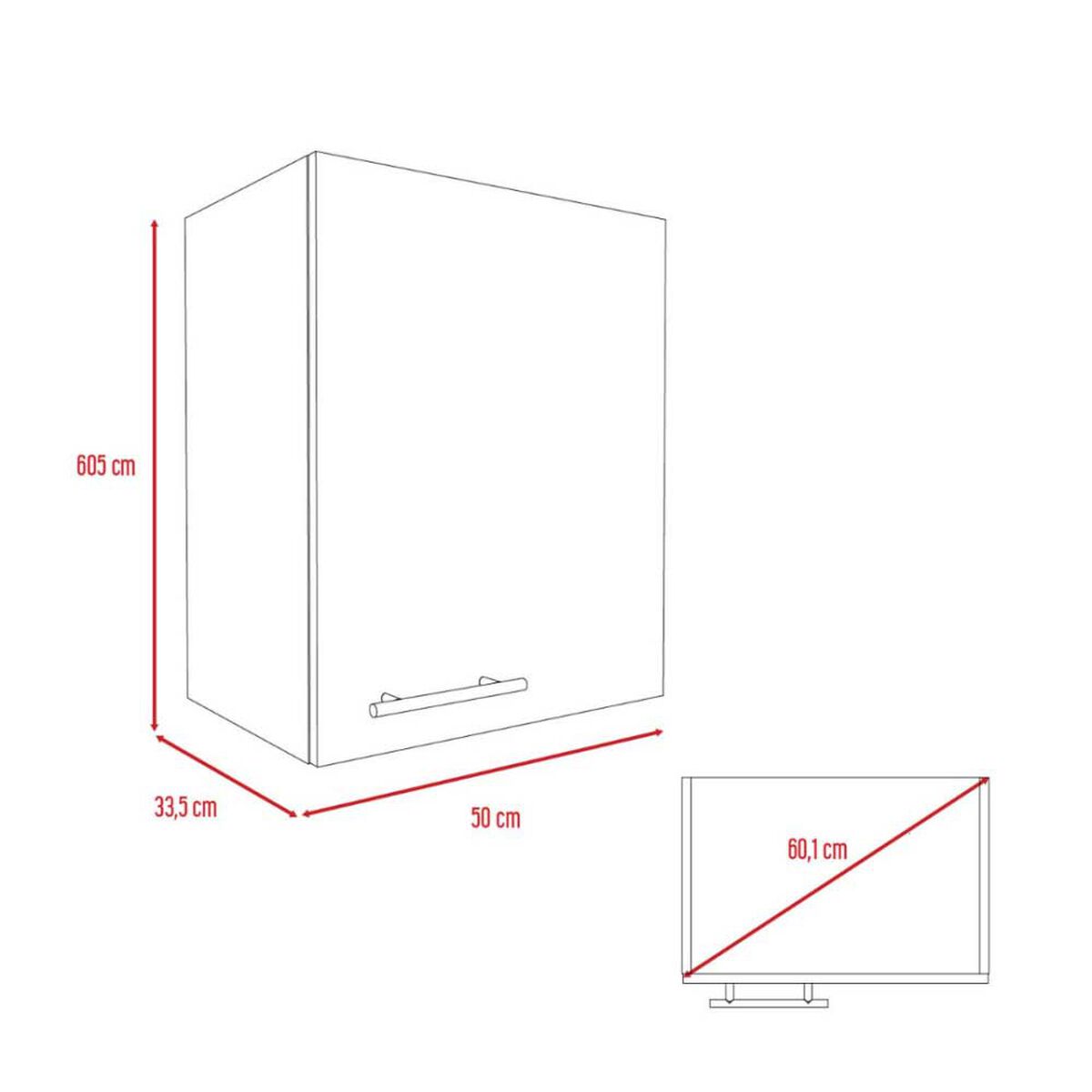 Combo Mueble Superior + Mueble Microondas + Mueble Inferior TuHome Manchester Wengue