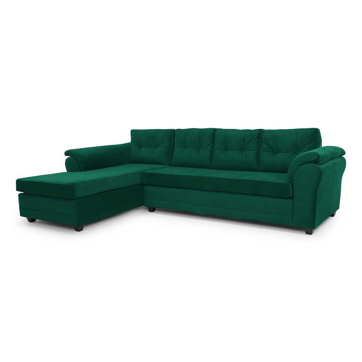 Sofá Seccional Muebles MPR Journey 3 Verde Esmeralda