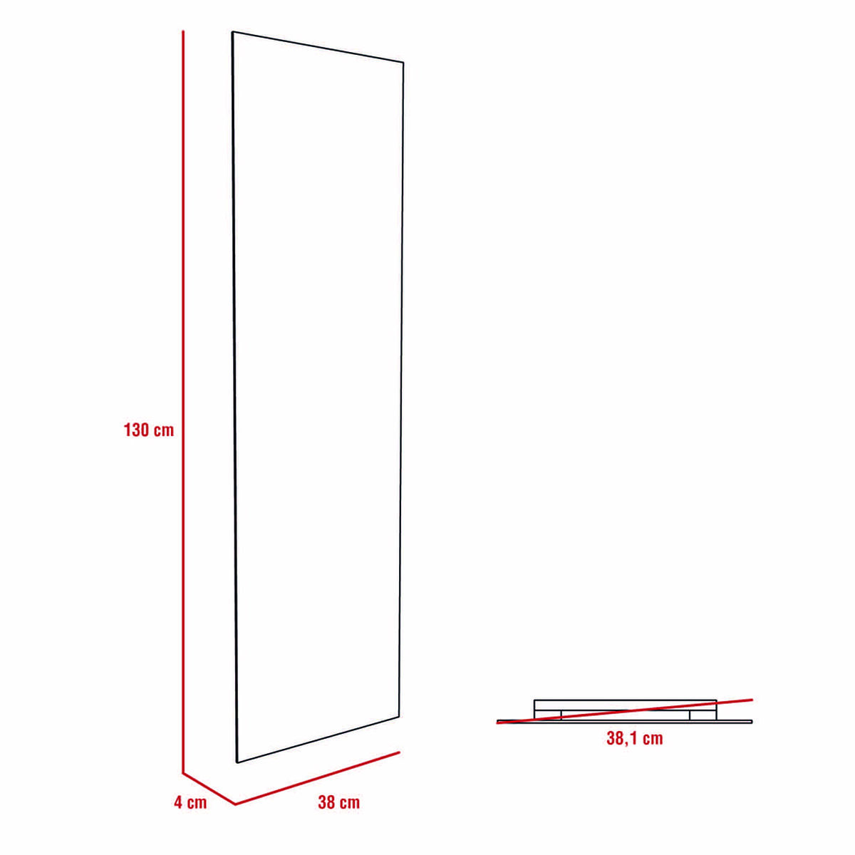 Espejo Amalfi Sencillo de Pie