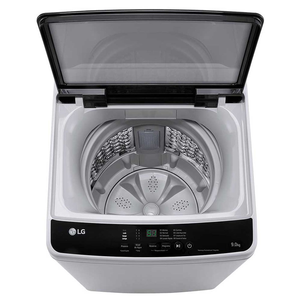Lavadora LG WT9EL 9 Kg Middle Free Silver