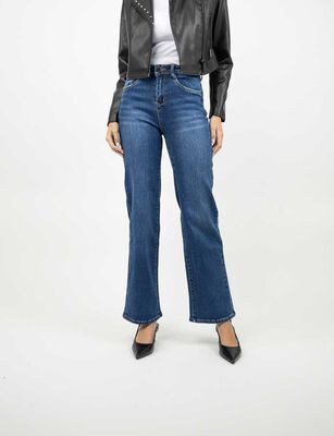 Imagen 1 del producto Jeans Recto Mujer Most Wanted Azul Oscur