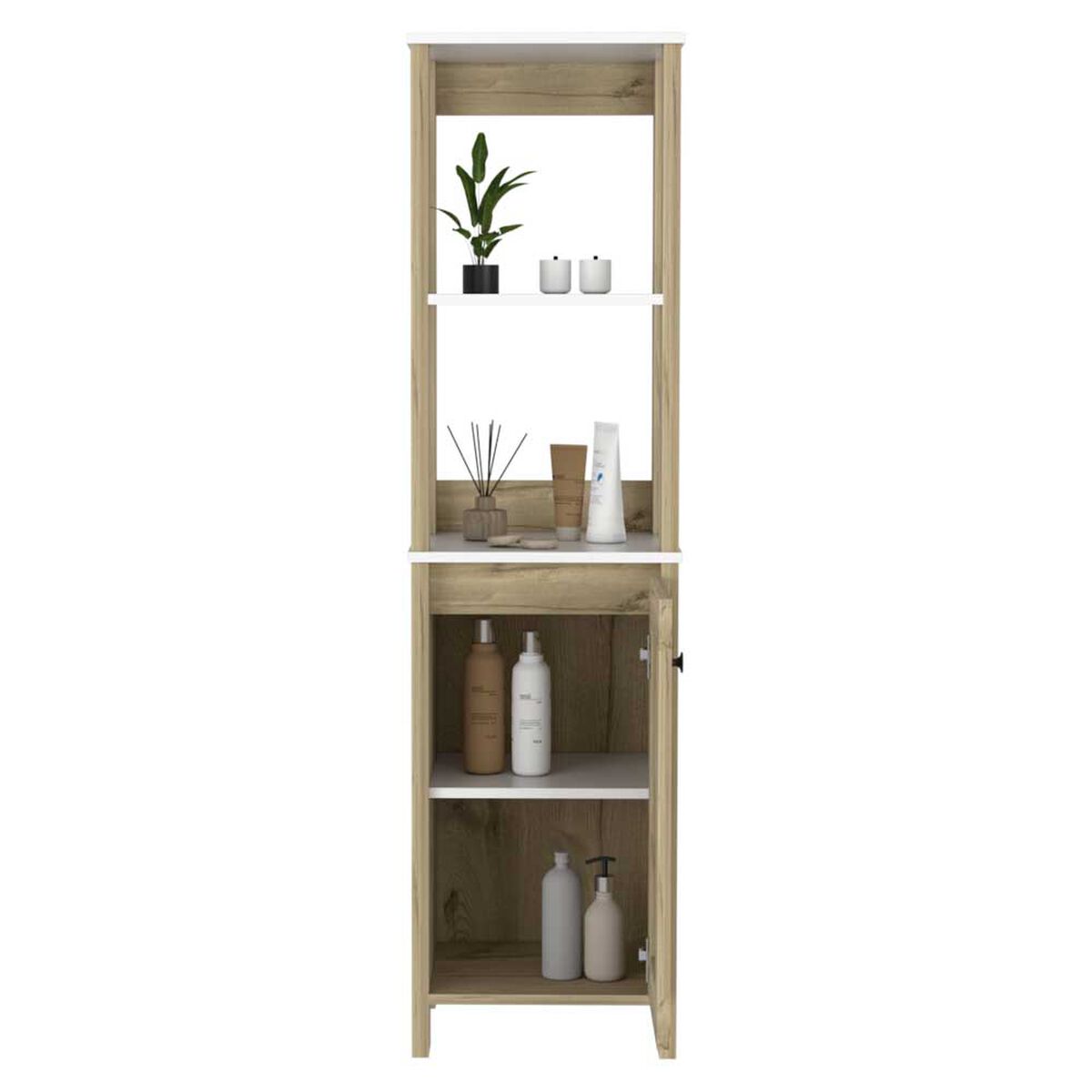 Optimizador de Baño TuHome Bath 1 Puerta Bi Color Blanco Duna