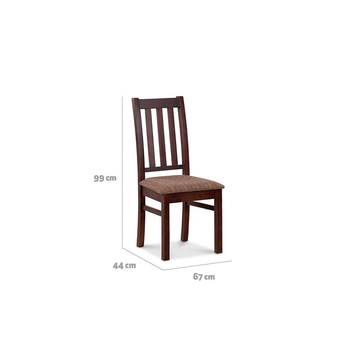 Juego de Comedor CIC Ñuble Chocolate 4 Sillas