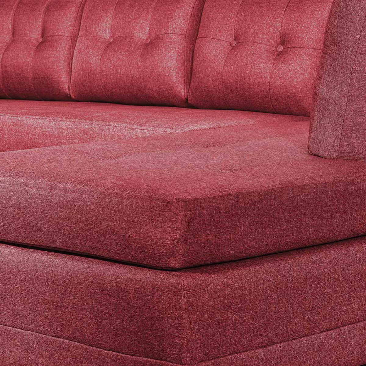 Sofá Seccional Derecho Muebles M&E Villarrica 5 Cuerpos Burdeo