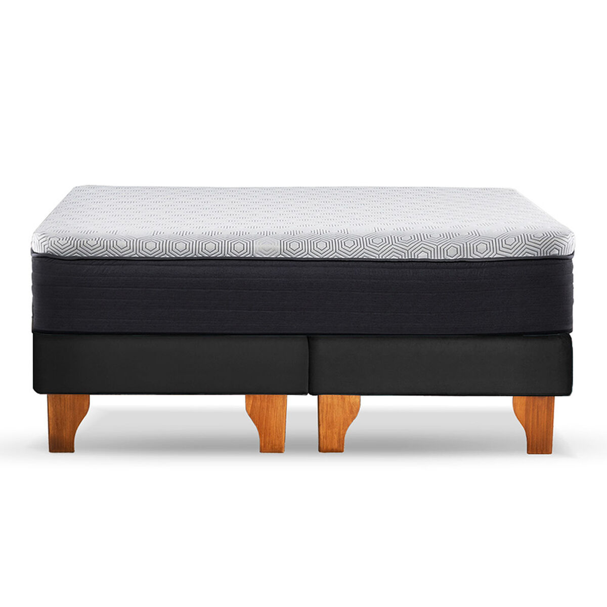 Cama Europea Latam Home 2 Plazas New Top BD Negro