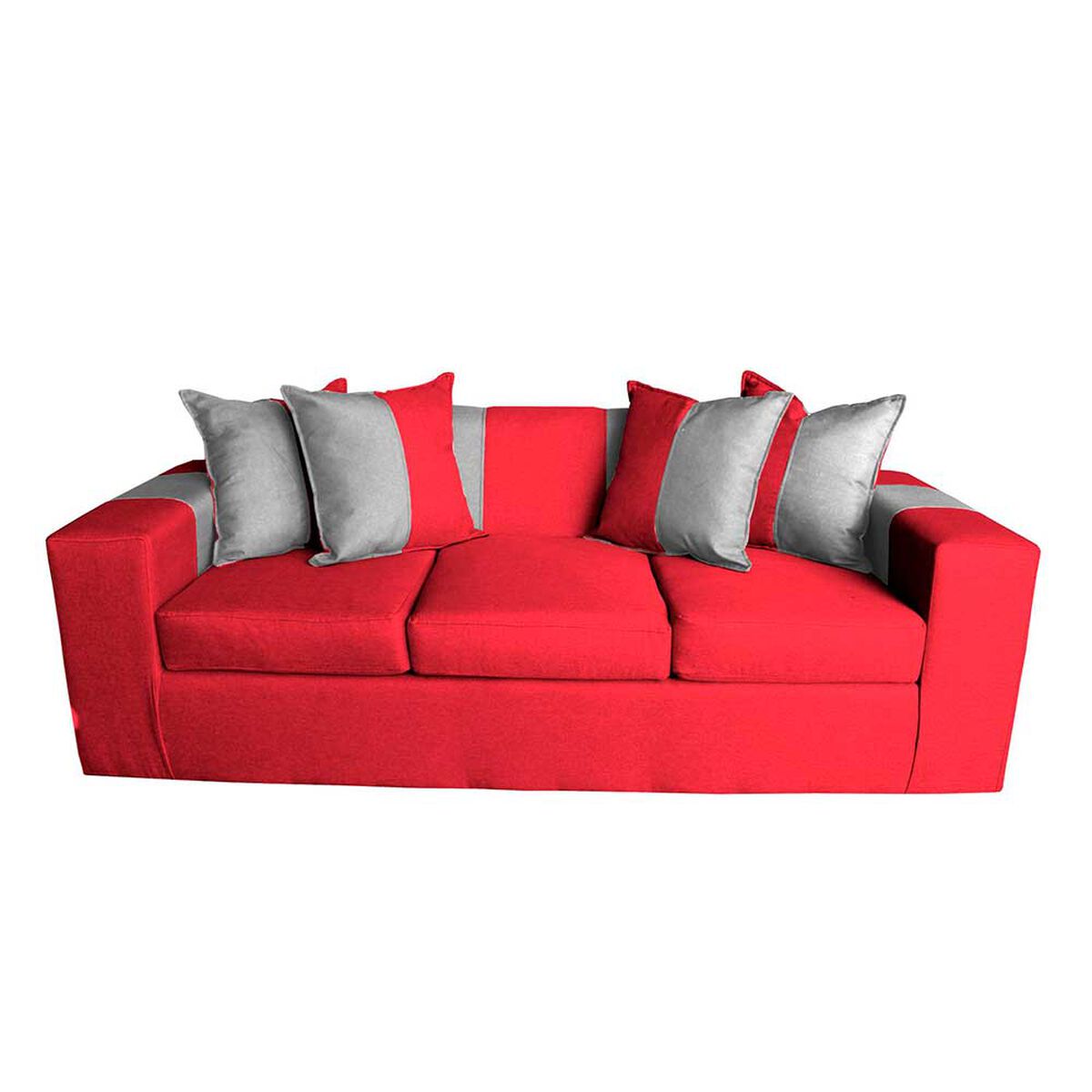 Sofa + 2 Pouff A&M Home Benjamin Burdeo Gris
