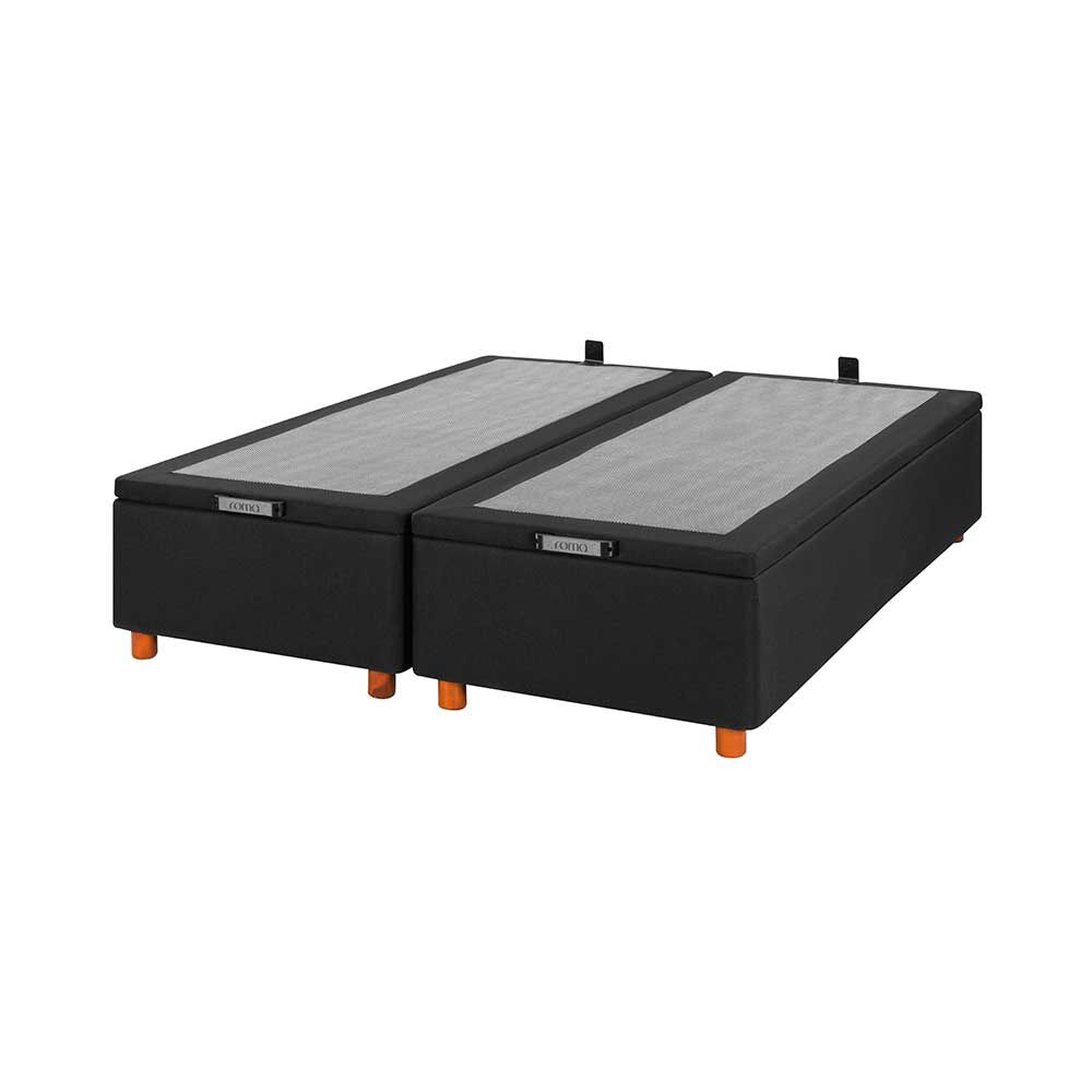 Base Cama Baúl Flex 2 Plazas Base Dividida Grafito Base Baúl
