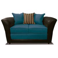 Sofá Elegant Detail Minesota 2 Cuerpos Tela/PU Azul