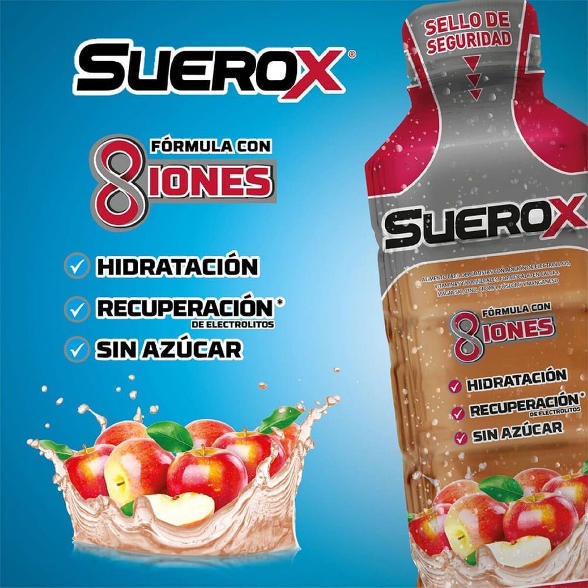 Pack Suerox 06 Bebidas Hidratantes Manzana 630 ml