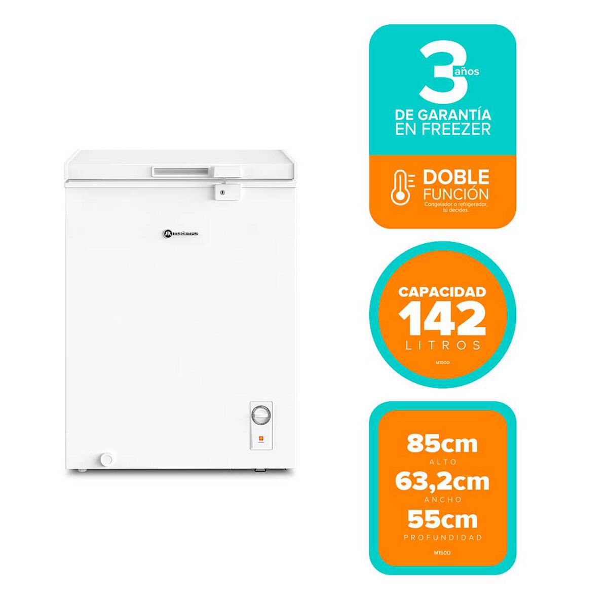Freezer Horizontal Mademsa M150D 142 lts&nbsp;