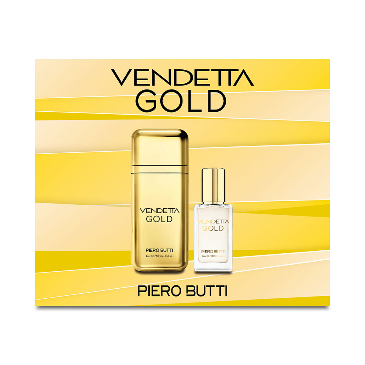 Set Perfume Piero Butti Hombre Vendetta Gold 100 ML EDP + Miniatura 30 ML
