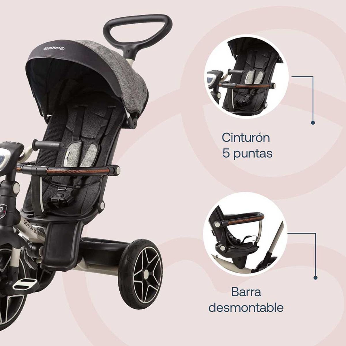 Triciclo Explorer Gris Bebesit