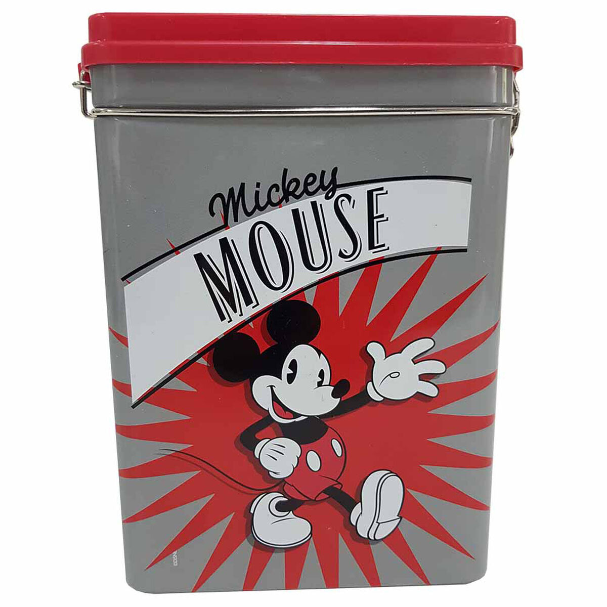 Canister metálico rectangular mediano