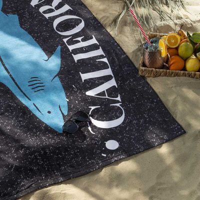 Toalla de Playa Velour Casanova Shark 75 x 150 cm