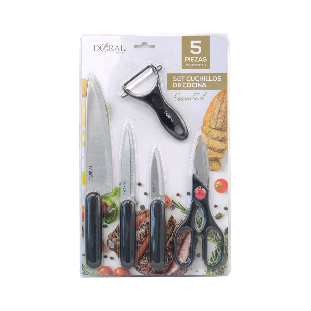 Set 5 Utencilios de Cocina Doral Essential