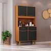 Mueble de Cocina Casanova Borja 4 Puertas 2 Cajones Negro Caf&eacute;