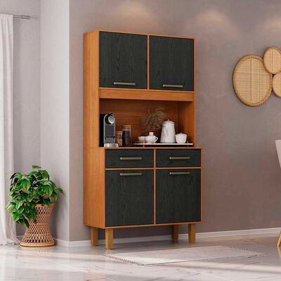 Imagen 2 del producto Mueble de Cocina Casanova Borja 4 Puertas 2 Cajones Negro Café