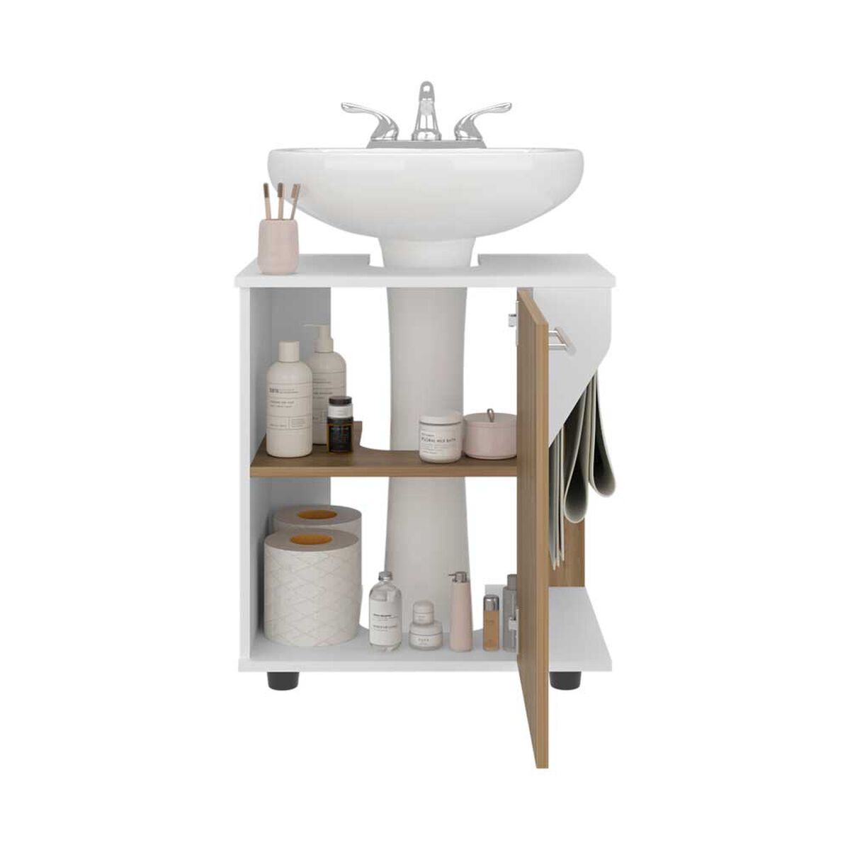 Mueble para Lavamanos Tuhome Phillips Blanco Fresno