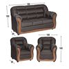 Juego de Living Muebles M&E Valdivia  Sofá 3 Cuerpos + Dos Sillones 1 Cuerpo Chocolate