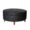 Pouf Latam Home Paris Cuero Kentucky Negro