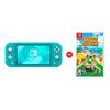 Combo Consola Nintendo Switch Lite Turquesa + Juego Nintendo Switch Animal Crossing
