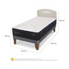 Cama Europea CIC 1,5 Plazas Premium + Respaldo Gales Alpino