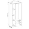 Clóset Vekkahome Pequim 3 Puertas 2 Cajones Blanco