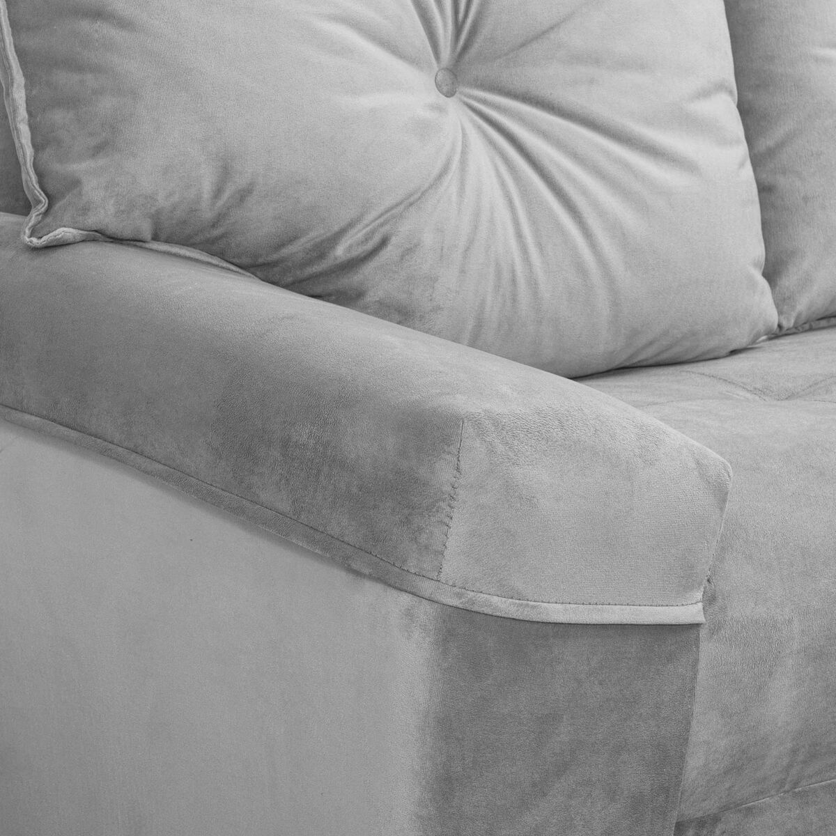 Sofá Seccional Innovamuebles Australia 4 Cuerpos Gris Claro