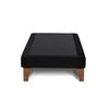 Base Europea Latam Home 1,5 Plazas Tela Velvet Negro