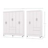 Combo Closet Vekkahome Americano 6 y 4 Puertas Blanca