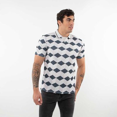 Polera Piqué Con Estampados Hombre Icono