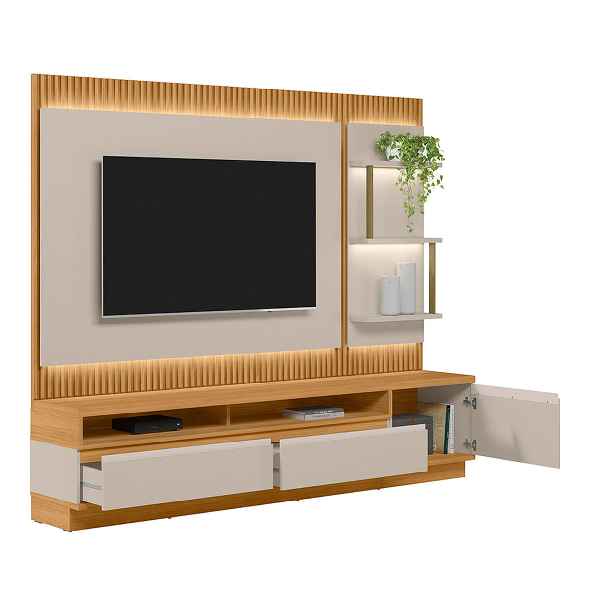 Home TV Di Poretti Design Sao Paulo Hasta 70" Caf&eacute; Claro