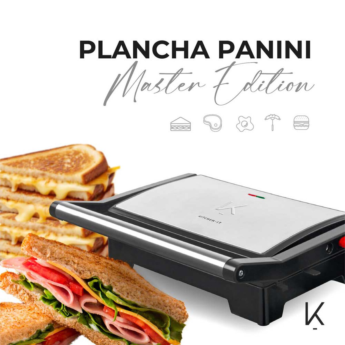 Sandwichera Panini Kitchen-it Master Edition