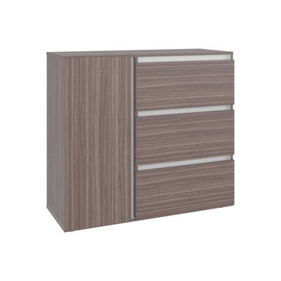 Cómoda Tuhome Niza 3 Cajones Avellana Blanco