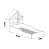 Base Cama Funcional Decocasa 1 Plaza Casinha + Clóset Infantil Rosada