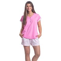 Pijama Short Estampado Love Mon Amour Rosado