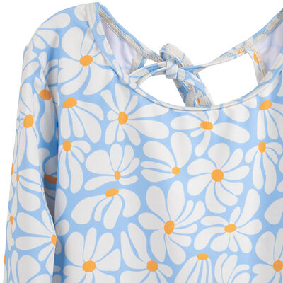 Imagen 2 del producto Traje de Baño Enterito Flores Niña Mila Azul
