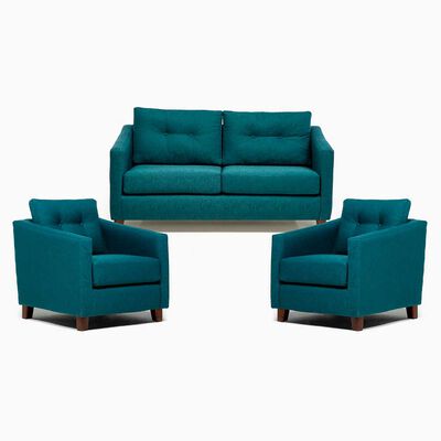 Imagen 1 del producto Juego de Living Barra Design Elena Sofá 2 Cuerpos + Dos Sillones 1 Cuerpo Petróleo