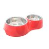 Plato Comida Agua Rojo Para Perro L Mascan