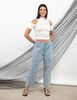 Polera Crop Cuello Perkins Hombros Descubiertos Mujer Zibel