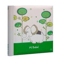 Álbum para Fotos Cartón Vgo Infantil con Memo y Caratulas 200 Fotos Verde